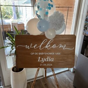 Welkomstbord Babyshower - Gepersonaliseerd